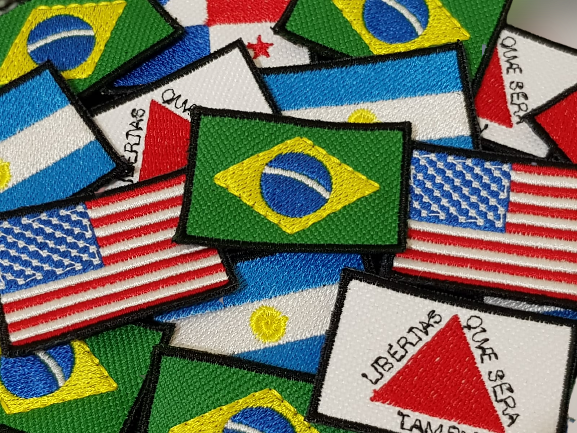 Micro Bandeira Bordada - Todos os Países do Mundo